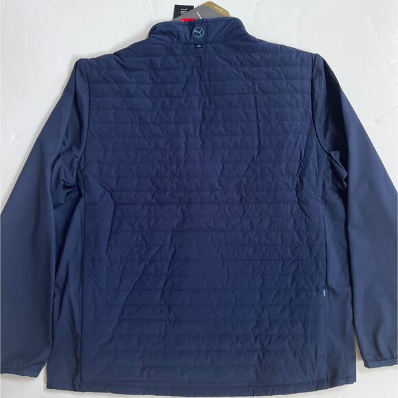 Puma Scotia Quilted Golf Jacket Navy Blue 621525 02 Men's Size XL New - Picture 11 of 16